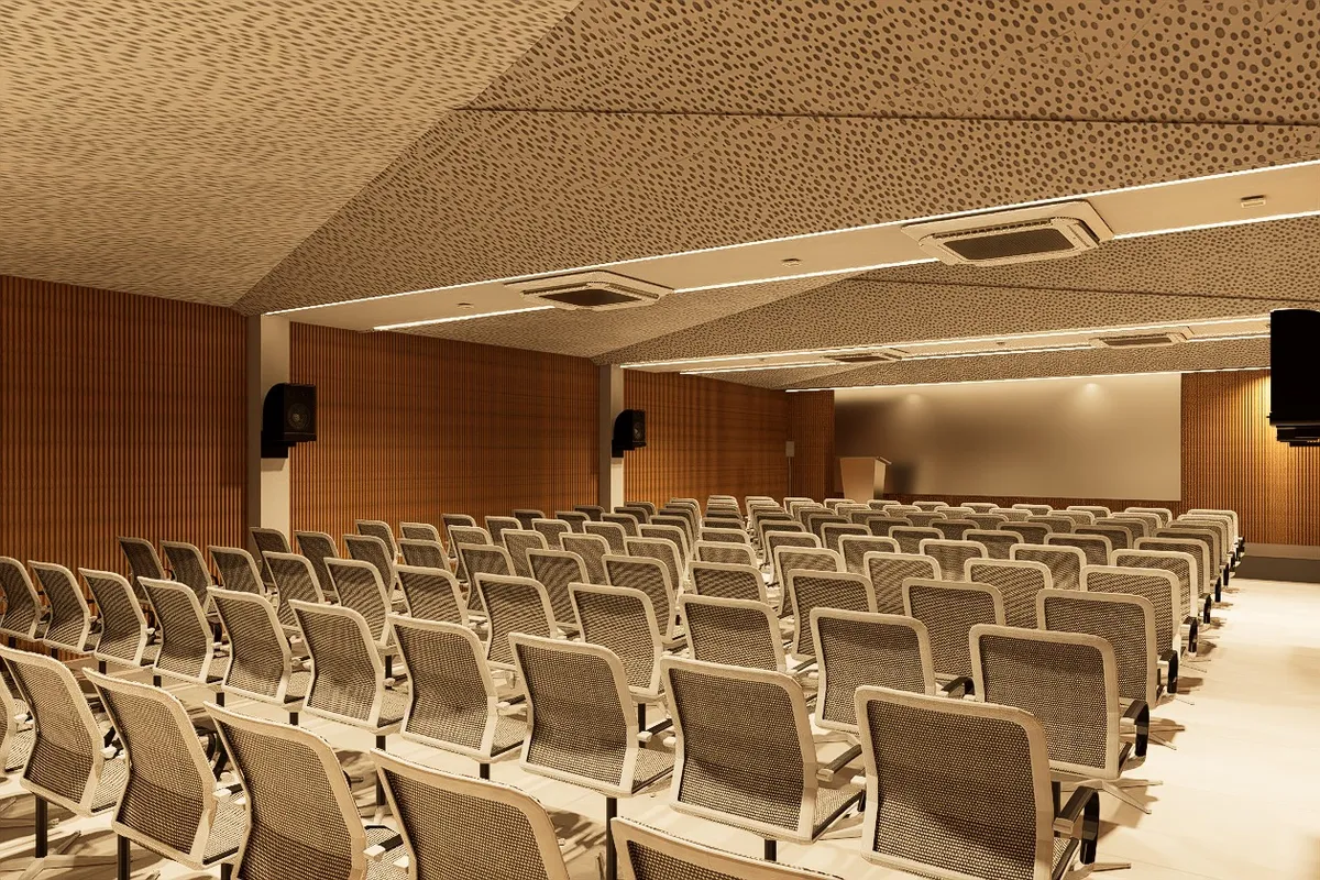 Auditório com fileiras de cadeiras — Ágape