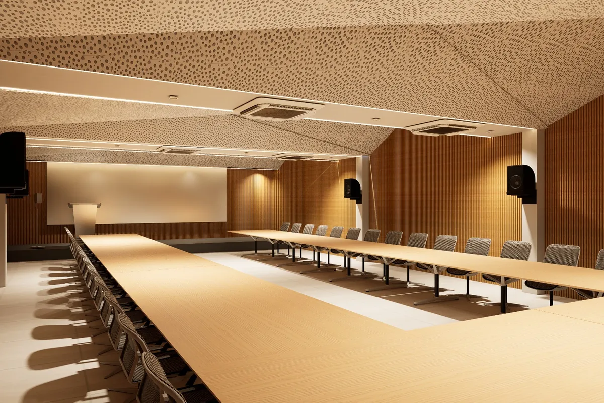 Sala de reunião em formato U — Ágape